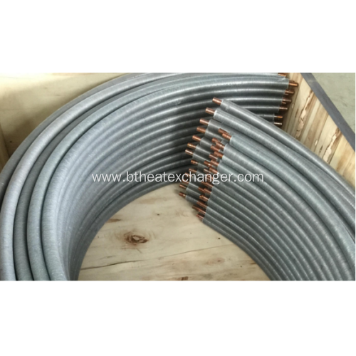 Coiled Copper Tube with Spiral Aluminum Fins